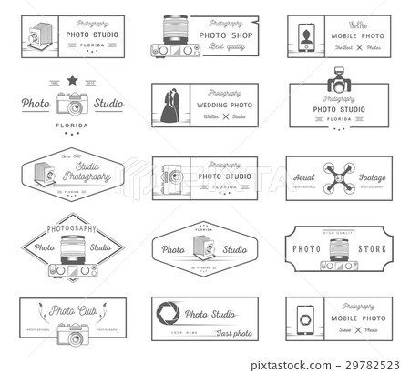 Set of Vector Photo logos and badges Set of Vector Photo logos and badges 29782523