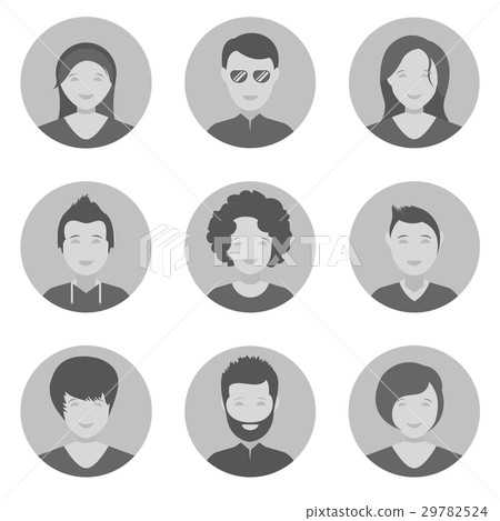 Set of people avatar in style flat design Set of people avatar in style flat design 29782524