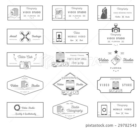 Set of Vector Logos and Badges Video Set of Vector Logos and Badges Video 29782543