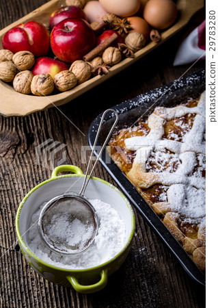 Phase baking apple cake from Grandma. Phase baking apple cake from Grandma. 29783280