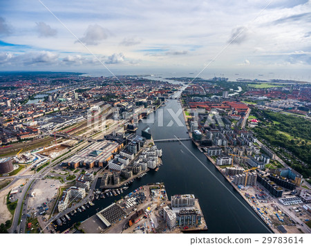 City aerial view over Copenhagen 29783614