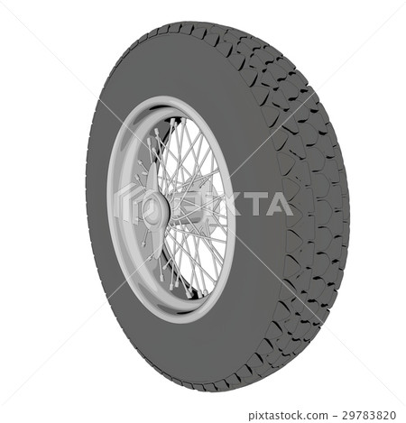 Automotive wheel isolated on white. 3D render Automotive wheel isolated on white. 3D render 29783820