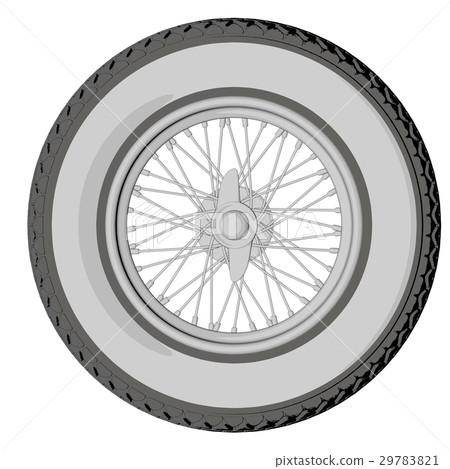 Automotive wheel isolated on white. 3D render Automotive wheel isolated on white. 3D render 29783821