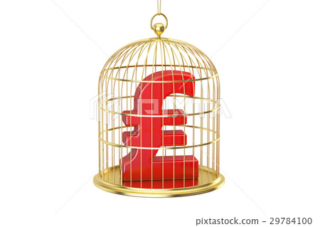 Birdcage with pound sterling currency symbol 29784100