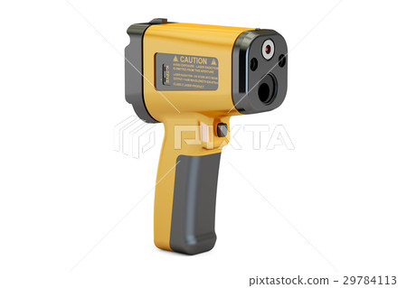 Infrared Thermometer closeup, 3D rendering 29784113