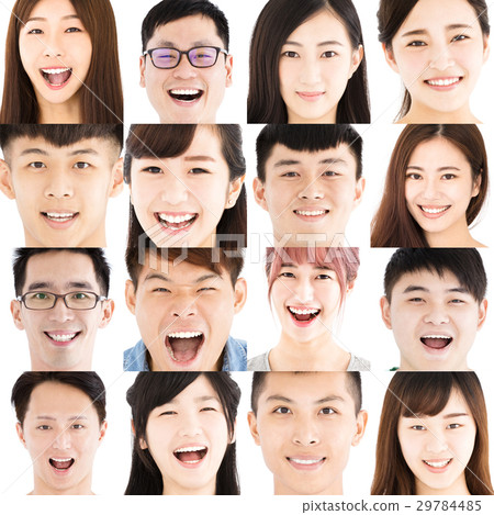 Composition of smiling asian young people Composition of smiling asian young people 29784485