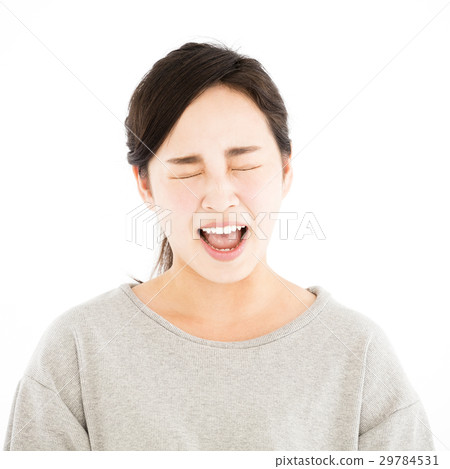 angry asian young casual woman portrait angry asian young casual woman portrait 29784531
