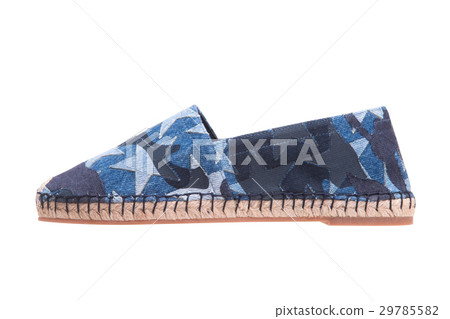 Jeans Espadrilles on a White Background 29785582