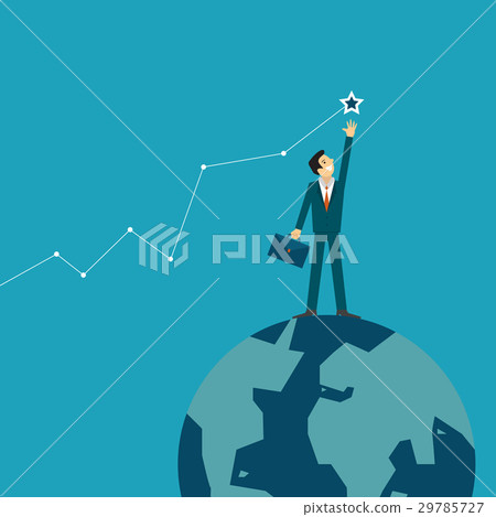 businessman is helping hand to success. businessman is helping hand to success. 29785727