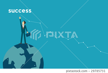businessman is helping hand to success. businessman is helping hand to success. 29785731
