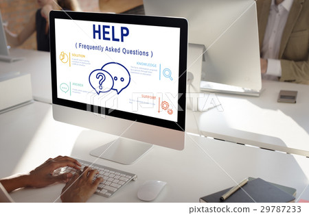 FAQs Customer Service Icon Concept 29787233