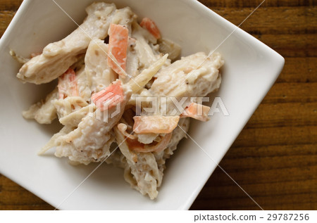 Burdock and steamed chicken salad Burdock and steamed chicken salad 29787256