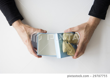Gift Box Hand Opening Festive Gift Box Hand Opening Festive 29787755