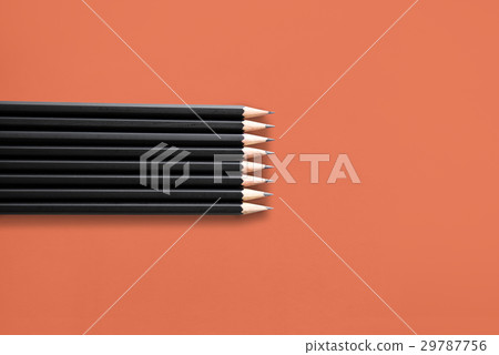 Black Sharp Wooden Pencils Studio Isolated Black Sharp Wooden Pencils Studio Isolated 29787756