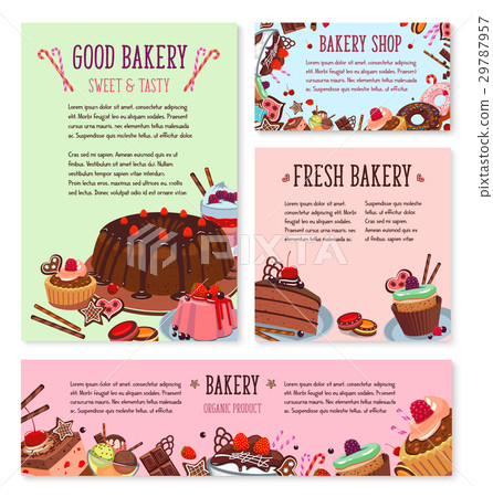 Vector desserts and cakes for bakery menu template Vector desserts and cakes for bakery menu template 29787957