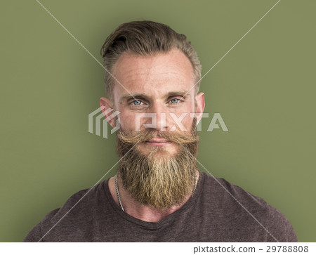 Bearded Hipster Man Smiling Portrait Bearded Hipster Man Smiling Portrait 29788808