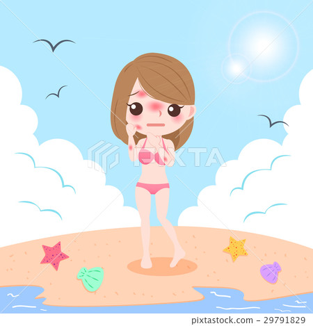 woman with sunburn problem woman with sunburn problem 29791829