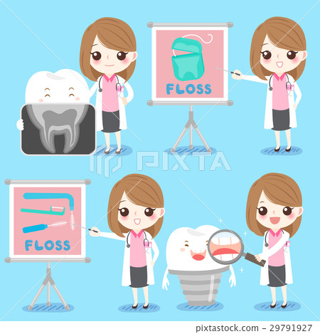 woman dentist with tooth 29791927