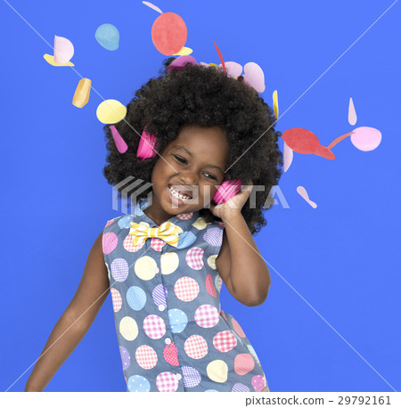 African Descent Child Headphones Music African Descent Child Headphones Music 29792161