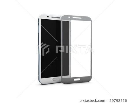 Screen Protector Glass. 3d illustration of 29792556