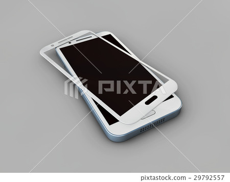 Screen Protector Glass. 3d illustration of 29792557