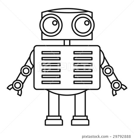 Humanoid robot icon, outline style Humanoid robot icon, outline style 29792888