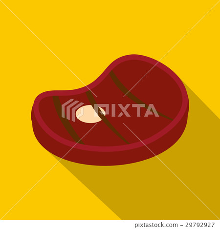 Grilled beef steak icon, flat style - Stock Illustration [29792927] - PIXTA