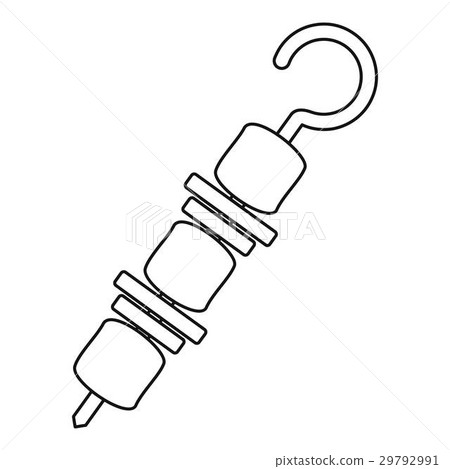 Grilled meat kebab icon, outline style 29792991