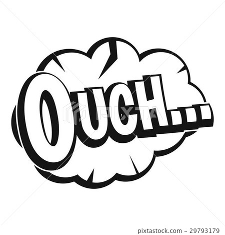 Ouch, speech cloud icon, simple style 29793179