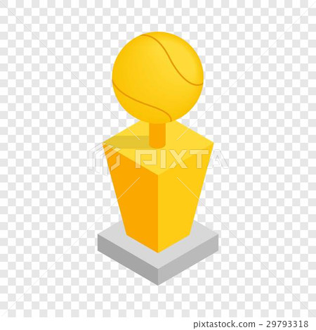 Award tennis ball trophy cup isometric icon - Stock Illustration ...