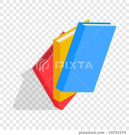 Three educational books isometric icon 29793379
