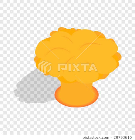 Nuclear explosion isometric icon 29793610