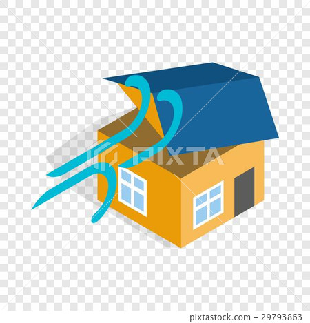 Hurricane destroyed house isometric icon - Stock Illustration [29793863 ...