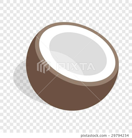 Half of coconut isometric icon Half of coconut isometric icon 29794234