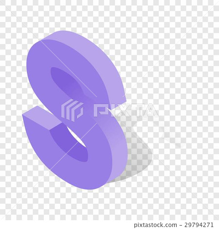 S letter in isometric 3d style with shadow 29794271