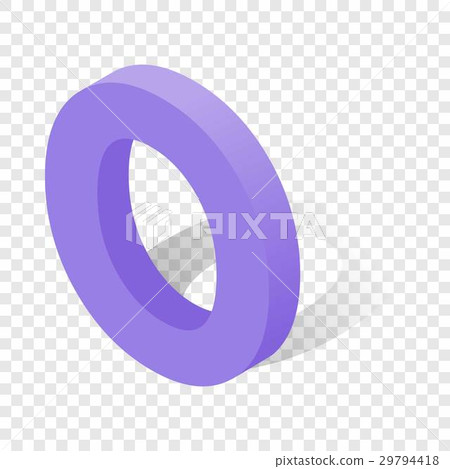O letter in isometric 3d style with shadow O letter in isometric 3d style with shadow 29794418