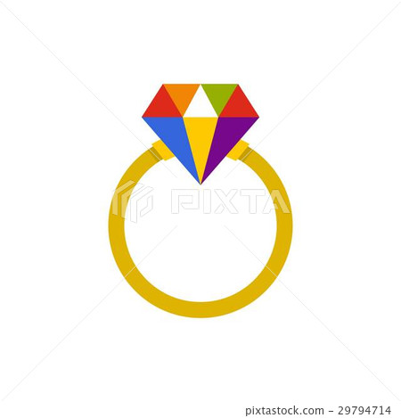 Ring LGBT icon, flat style Ring LGBT icon, flat style 29794714