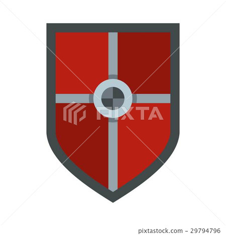 Shield for fight icon, flat style - Stock Illustration [29794796] - PIXTA