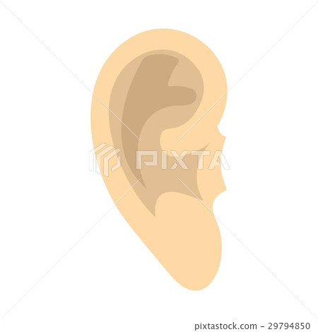 Human ear icon, flat style 29794850