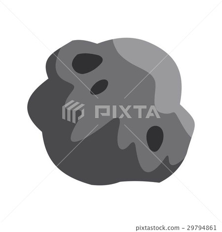 Asteroid icon, flat style - Stock Illustration [29794861] - PIXTA