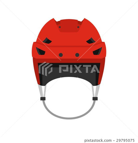 Hockey helmet icon, flat style Hockey helmet icon, flat style 29795075