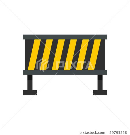 Safety barricade icon, flat style Safety barricade icon, flat style 29795238