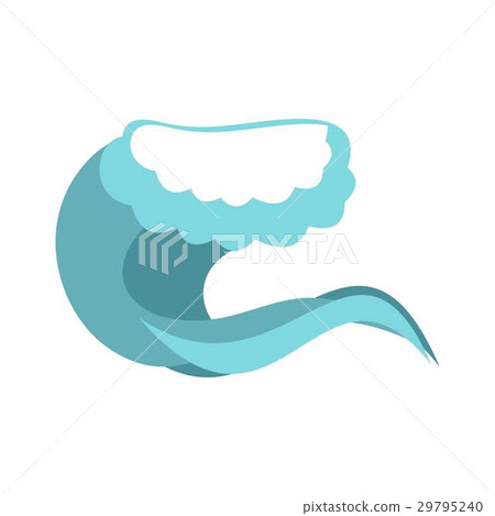 Foamy wave icon, cartoon style 29795240