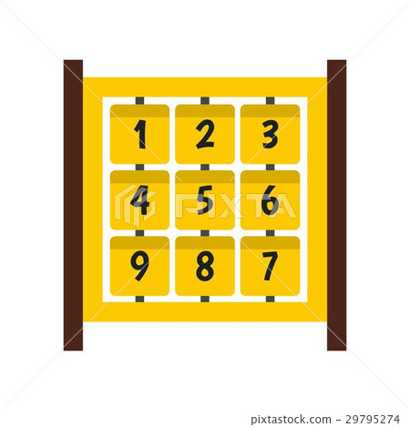 Yellow cubes with numbers on playground icon Yellow cubes with numbers on playground icon 29795274