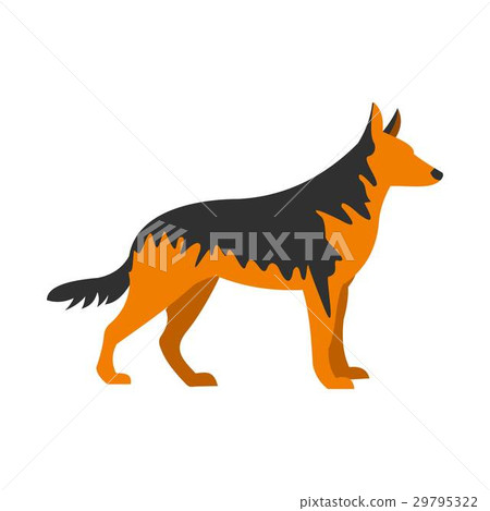 German Shepherd dog icon, flat style 29795322