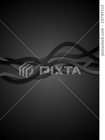 Abstract black corporate waves background - Stock Illustration ...