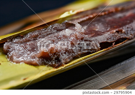 Khanom jaak,Nipa palm dessert, Thai sweetmeat 29795904