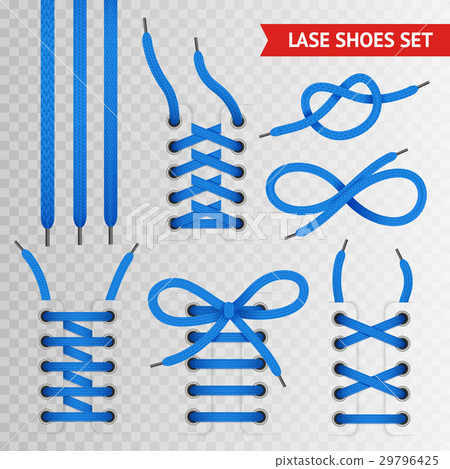 Blue Lace Shoes Icon Set 29796425