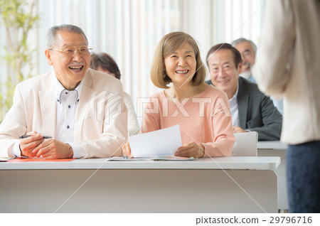 Senior men and women receiving seminars Senior men and women receiving seminars 29796716