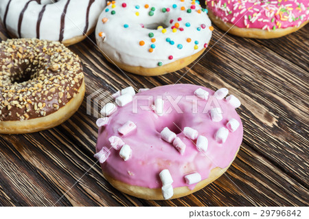 Donuts in a glaze assorted Donuts in a glaze assorted 29796842